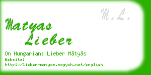 matyas lieber business card