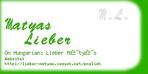 matyas lieber business card